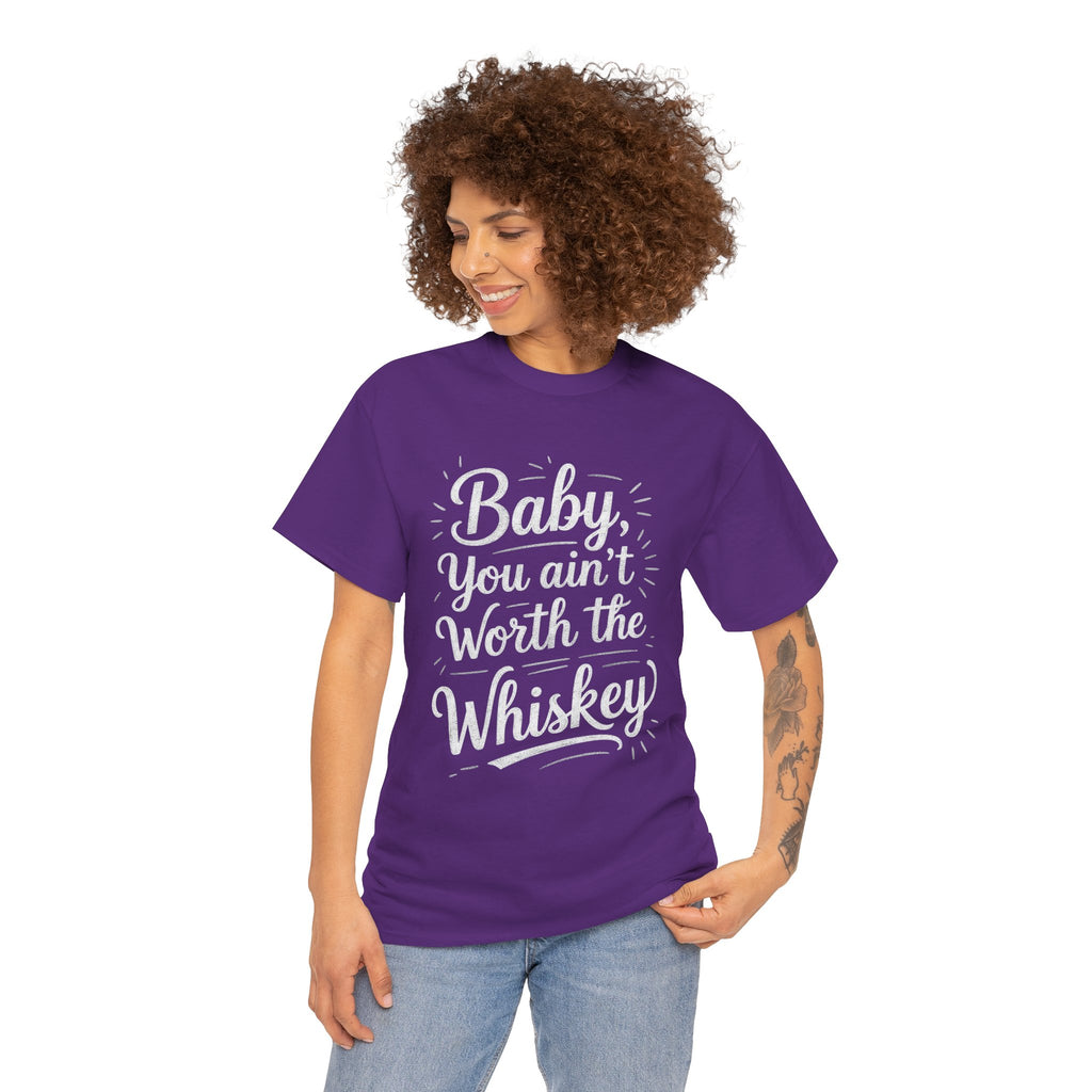 Ain’t Worth the Whiskey, Unisex Cotton Tee